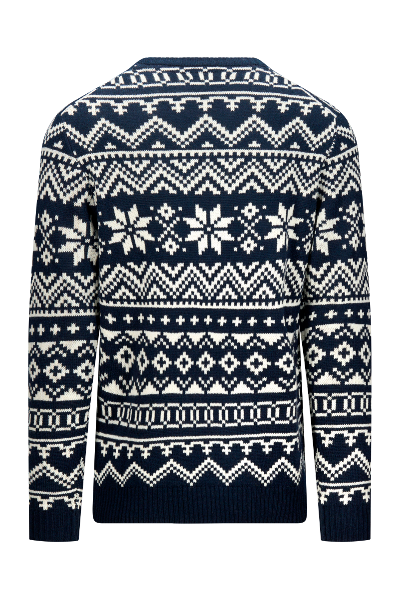 Jacquard strikkegenser