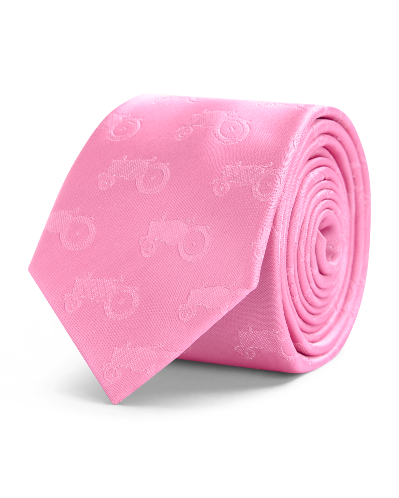 Pink all over tractor tie
