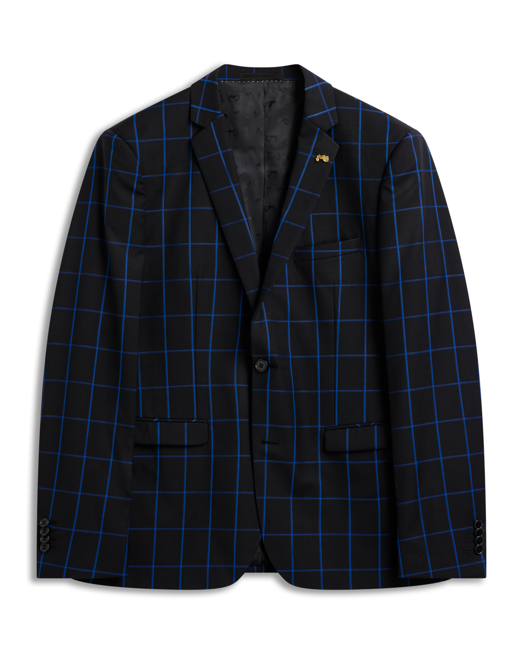 Black Bright Blue Jacket