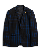 Black Bright Blue Jacket