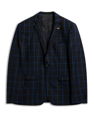 Black Bright Blue Jacket