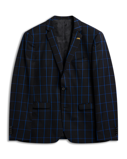 Black Bright Blue Jacket
