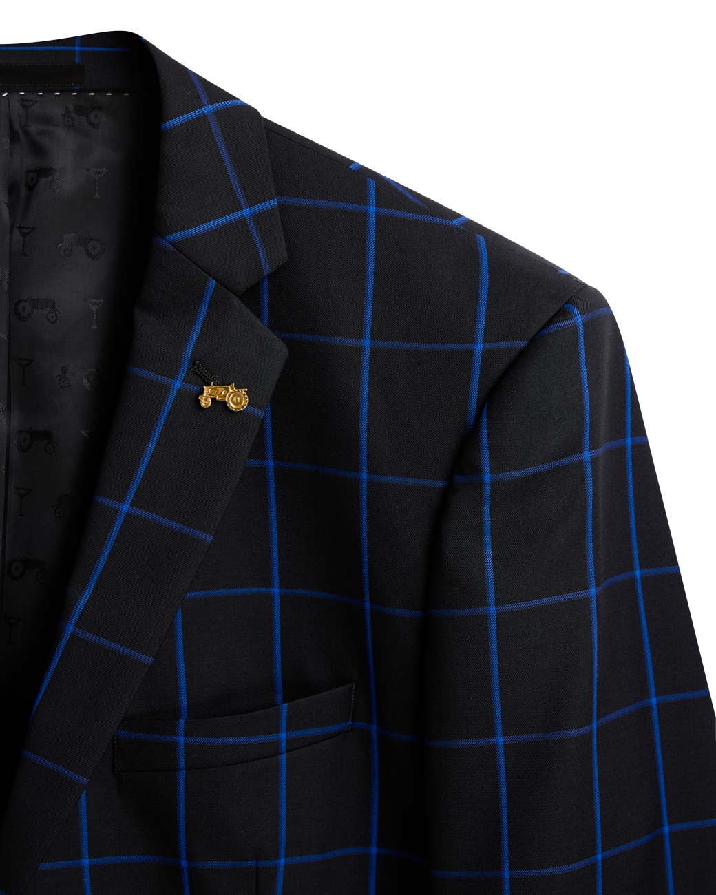 Black Bright Blue Jacket