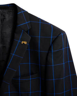 Black Bright Blue Jacket