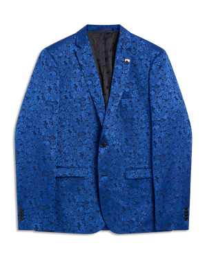 Blue Pattern suit Jacket