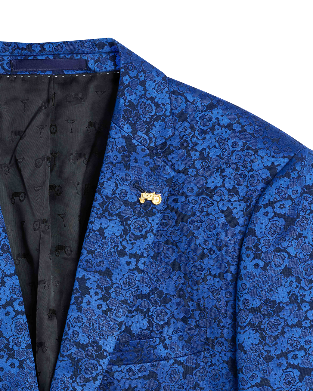 Blue Pattern suit Jacket