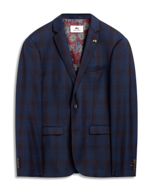 Blue Red Check Jacket S