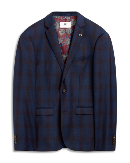 Blue Red Check Jacket S