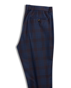 Blue Red Check Pant