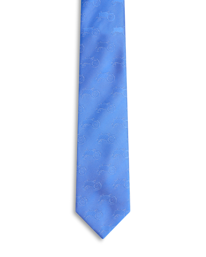 Blue all over tractor tie