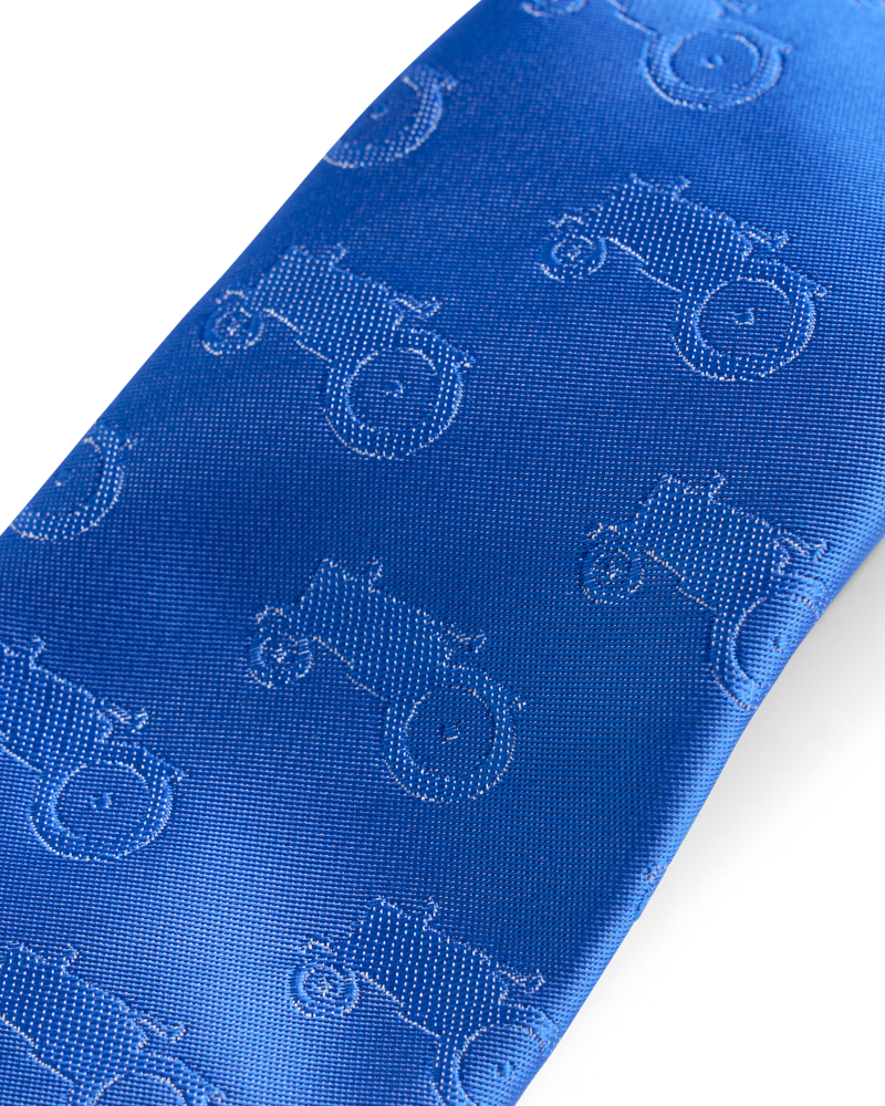 Blue all over tractor tie