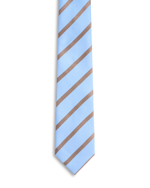 Blue with brown stripe tie
