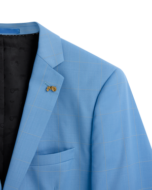 Bold Blue Check Jacket