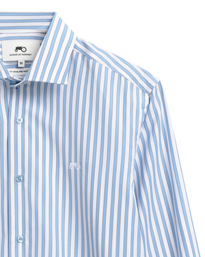 Bold Stripe Blue Shirt S