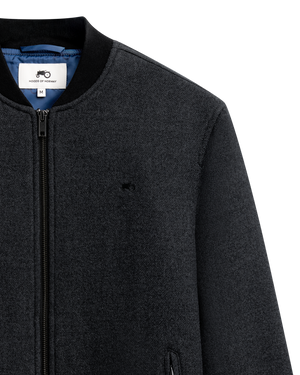 Bomber Wool Jacket Dark Grey