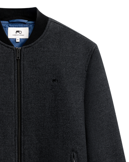 Bomber Wool Jacket Dark Grey