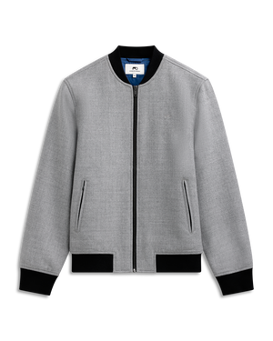 Bomber Wool Jacket Light Grey