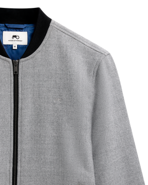 Bomber Wool Jacket Light Grey