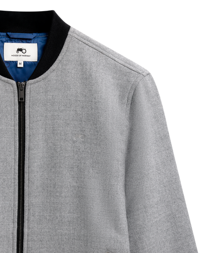 Bomber Wool Jacket Light Grey