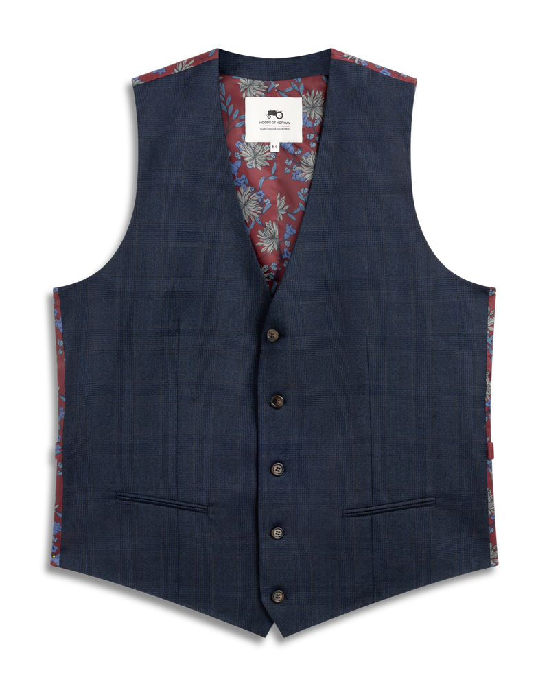 Check Vest Blue