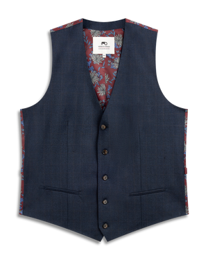 Check Vest Blue