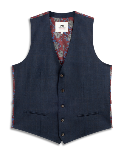 Check Vest Blue