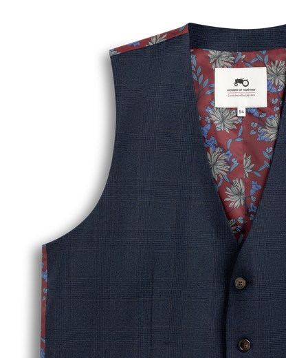 Check Vest Blue