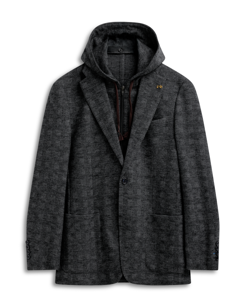 Comfy Wool Hood Blazer S