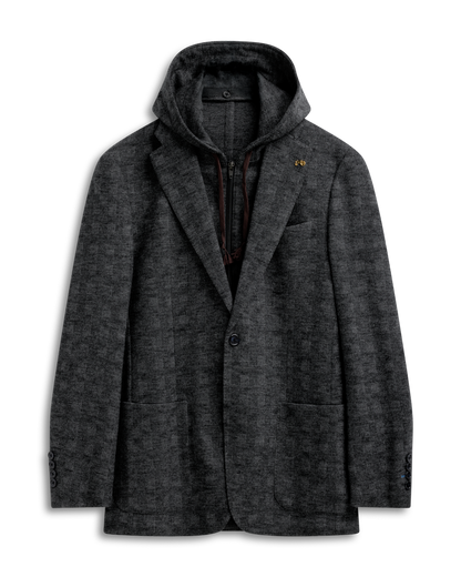 Comfy Wool Hood Blazer S
