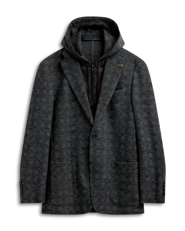 Comfy Wool Hood Blazer S