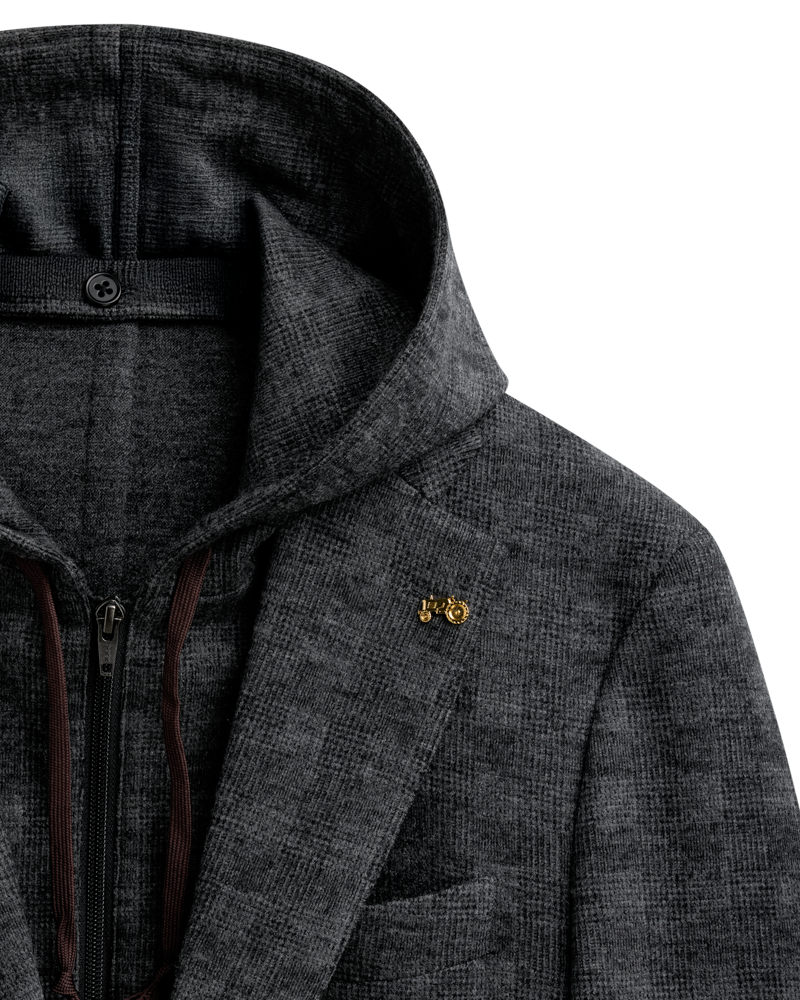 Comfy Wool Hood Blazer S