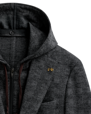 Comfy Wool Hood Blazer S