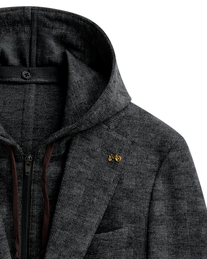 Comfy Wool Hood Blazer S