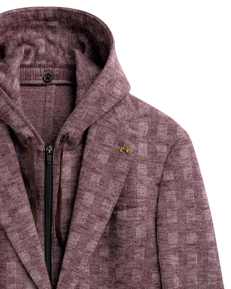 Comfy Wool Hood Blazer S