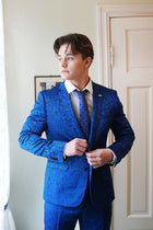 Blue Pattern suit Jacket