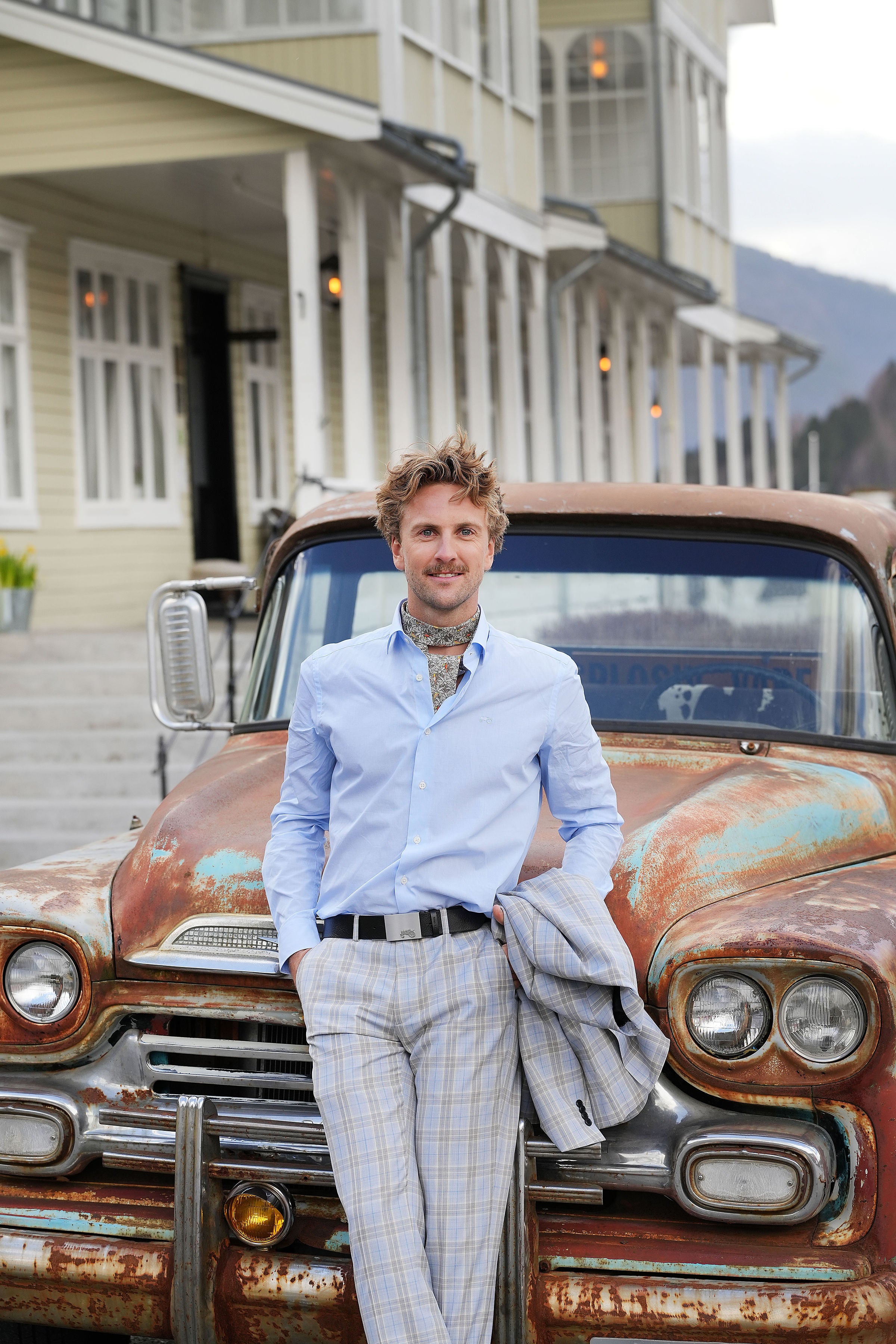 Light Blue Summer Check Jacket