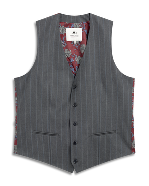 Double Stripe Grey Vest
