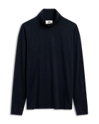 Fine Wool High Neck Navy