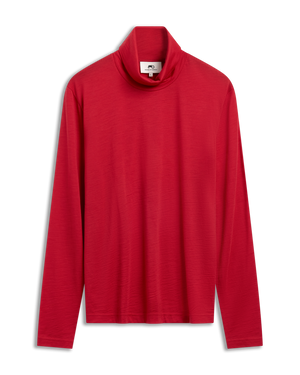 Fine Wool High Neck Red