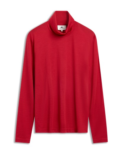 Fine Wool High Neck Red