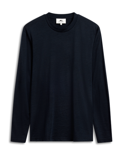 Fine Wool Long Sleeve Navy