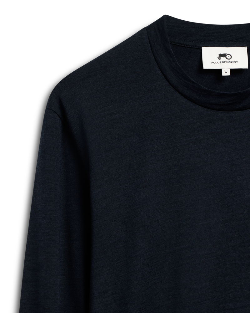 Fine Wool Long Sleeve Navy