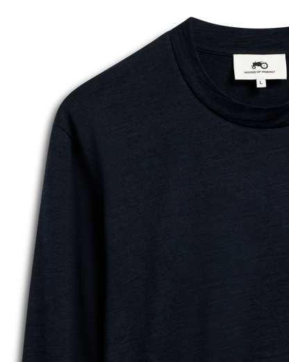 Fine Wool Long Sleeve Navy