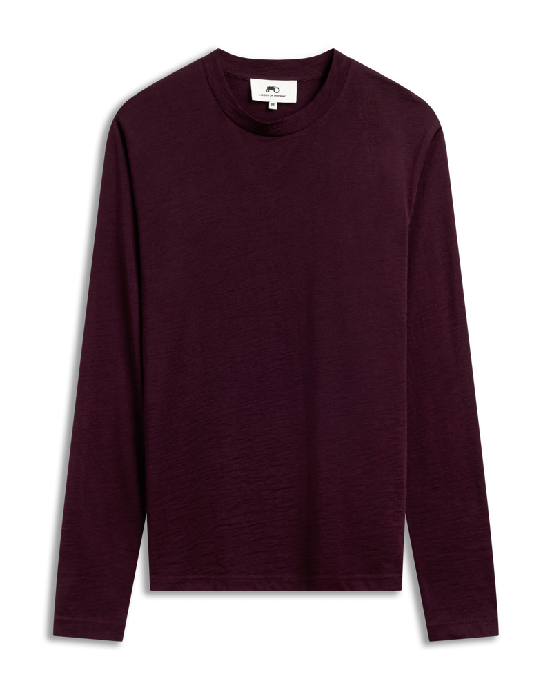 Fine Wool Long Sleeve Purple
