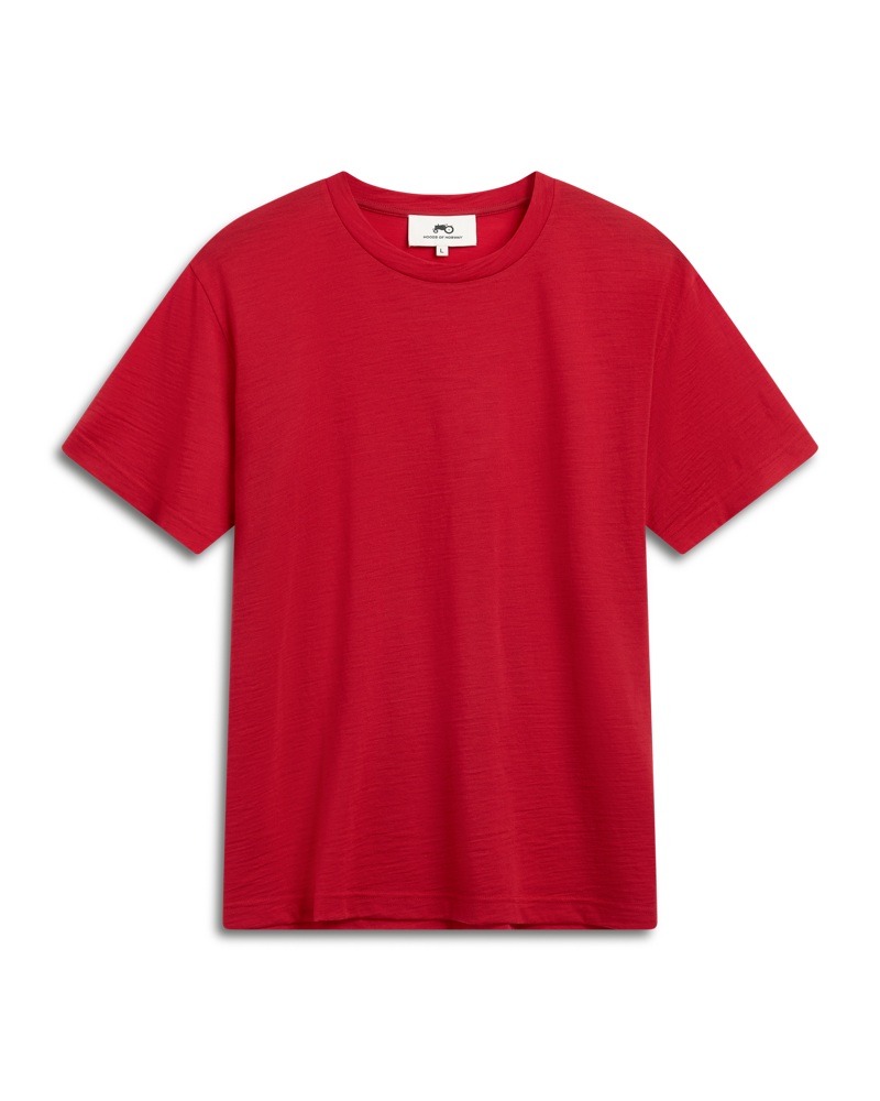 Fine Wool T-shirt Red
