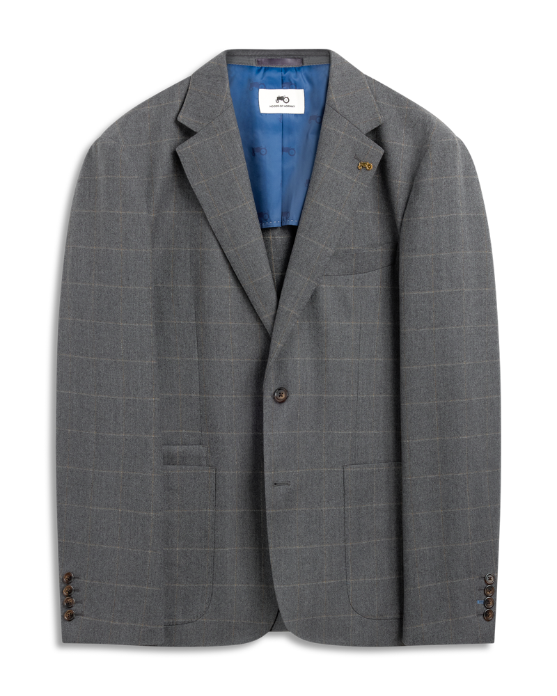 Flanell Grey Check Blazer