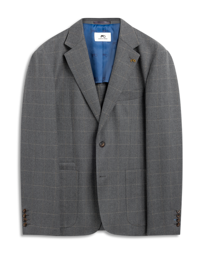 Flanell Grey Check Blazer