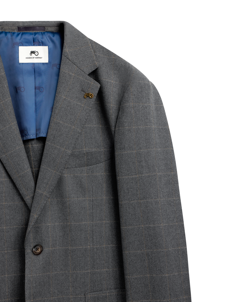 Flanell Grey Check Blazer