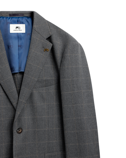 Flanell Grey Check Blazer