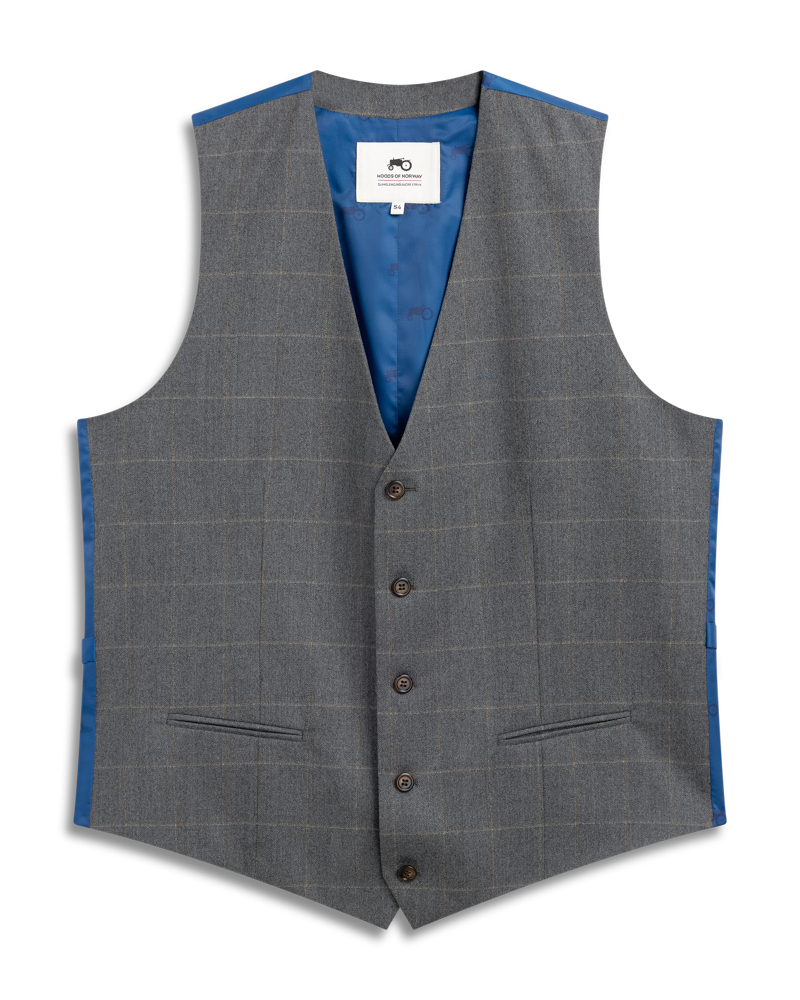 Flanell Grey Check Vest